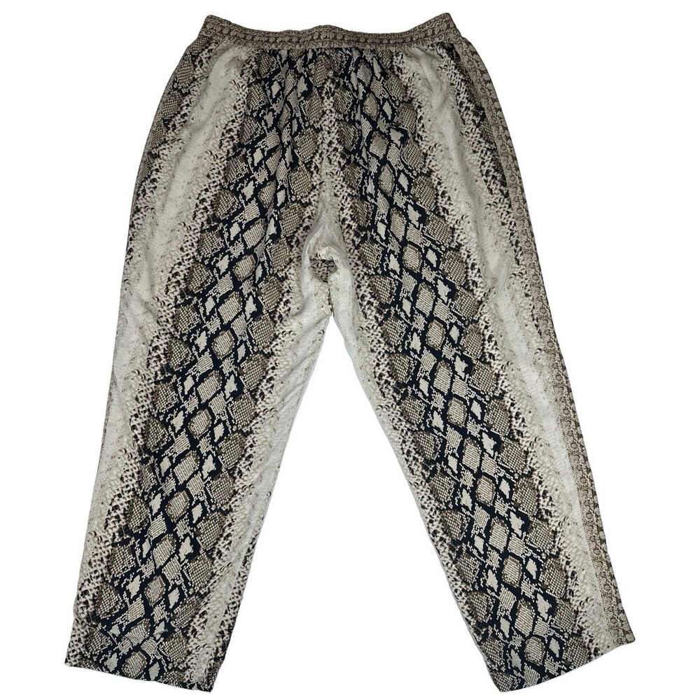 Women's Sz: L Joie Ceylon Snake Print Viscose Drawstring Casual Pants - Picture 2 of 5